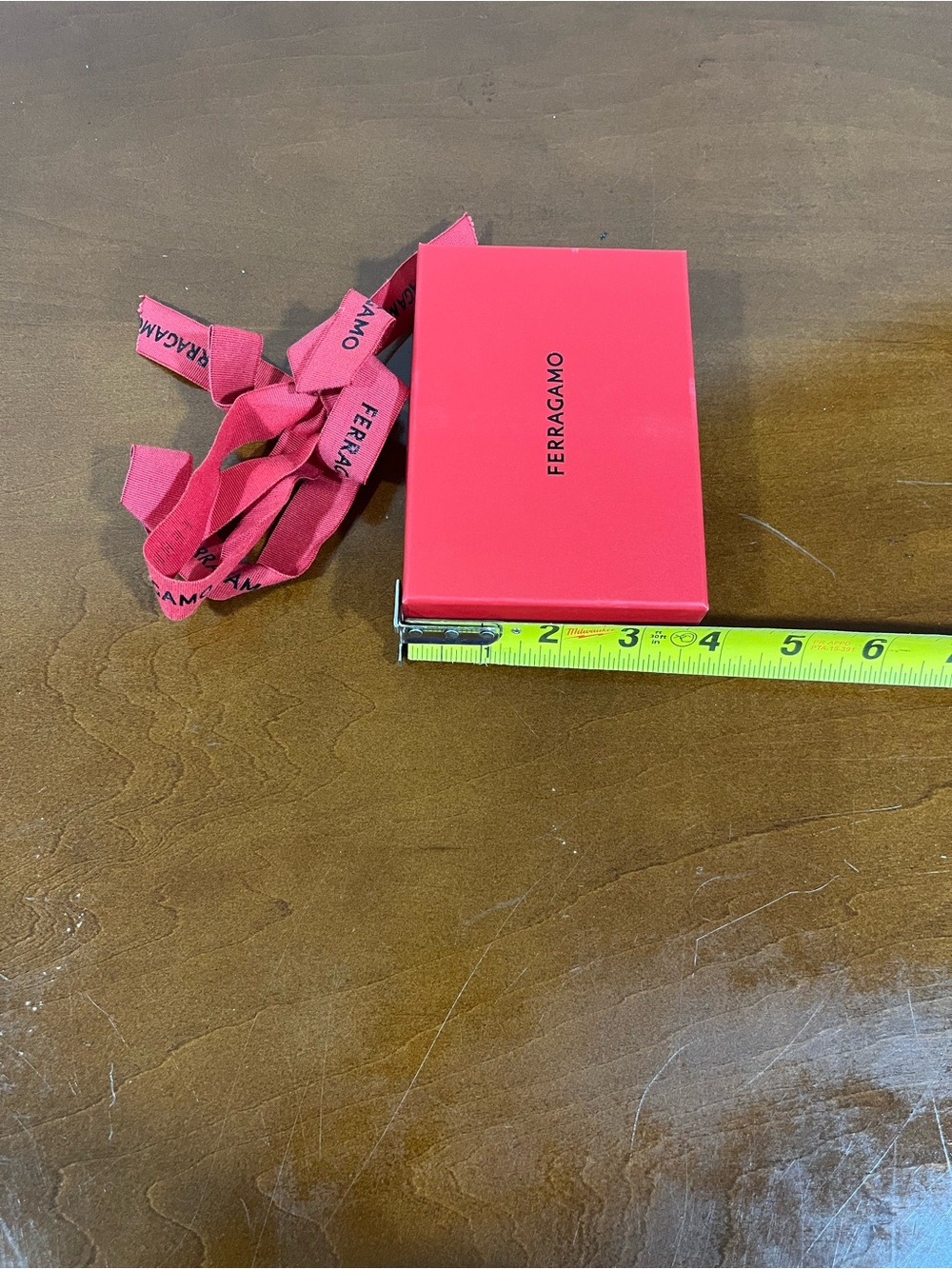 Salvatore Ferragamo Red Gift Box with Branded Ribbon - Picture 3 of 3